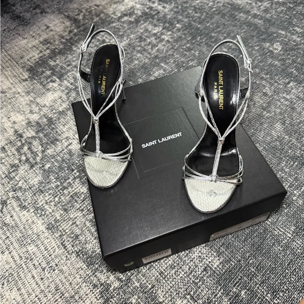 Saint Laurent Robin 105 Lace Sandal - Picture 3 of 9